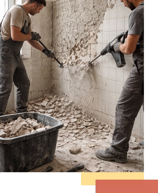 Демонтаж плитки со стен в Новоалтайске быстро и аккуратно