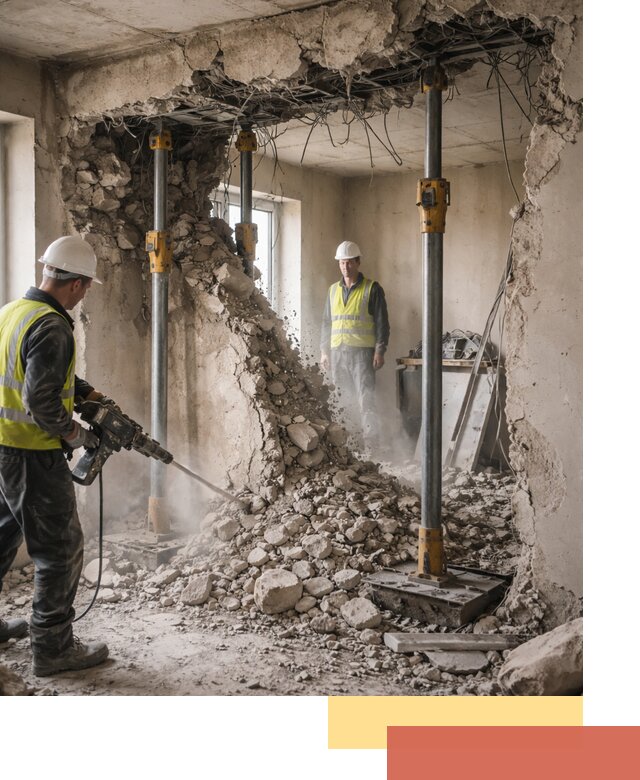 Снос несущих стен в Новоалтайске с гарантией безопасности и качества