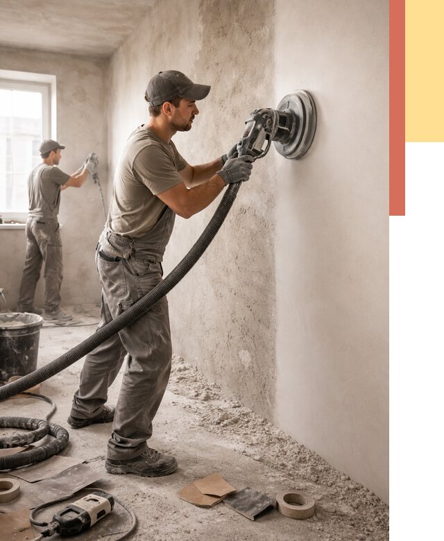 Шлифовка стен в Новоалтайске от 1227 руб/м2 — быстро и недорого | ОТДЕЛОЧНИК-Нвл