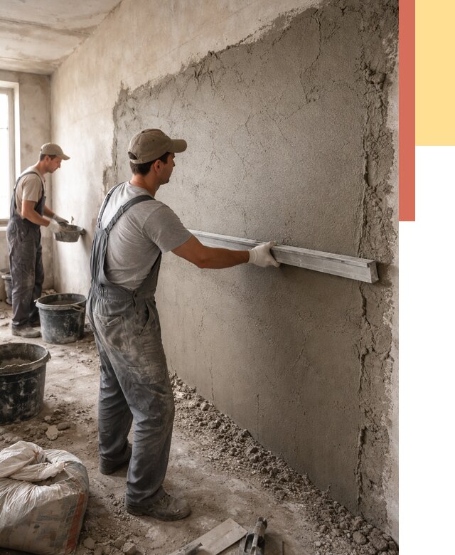 Цементная штукатурка стен в Новоалтайске от 4601 руб/м2 — быстро и недорого | ОТДЕЛОЧНИК-Нвл