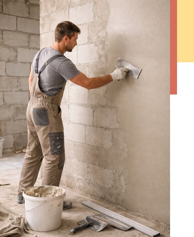 Штукатурка стен из газобетона в Новоалтайске от 2147 руб./м2 — быстро и недорого | ОТДЕЛОЧНИК-Нвл