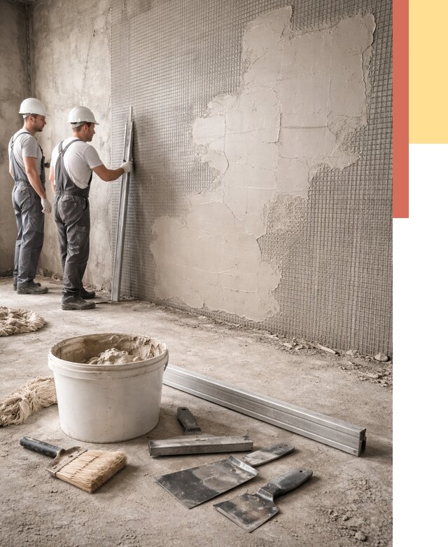 Штукатурка стен по сетке в Новоалтайске от 5623 руб./м2 — быстро и недорого | ОТДЕЛОЧНИК-Нвл