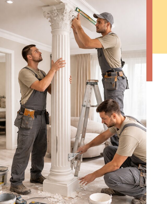 Установка декоративных колонн в Новоалтайске от 12269 руб. под ключ | ОТДЕЛОЧНИК-Нвл