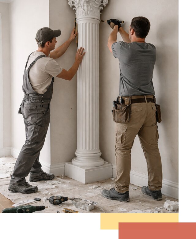 Установка декоративных колонн в Новоалтайске под ключ