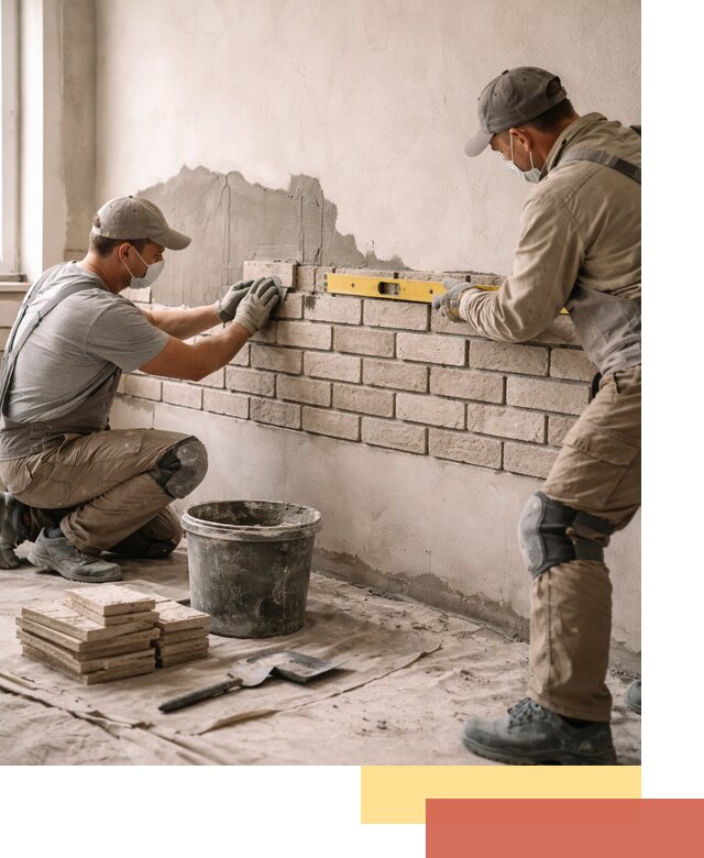 Монтаж декоративного кирпича профессионально в Новоалтайске