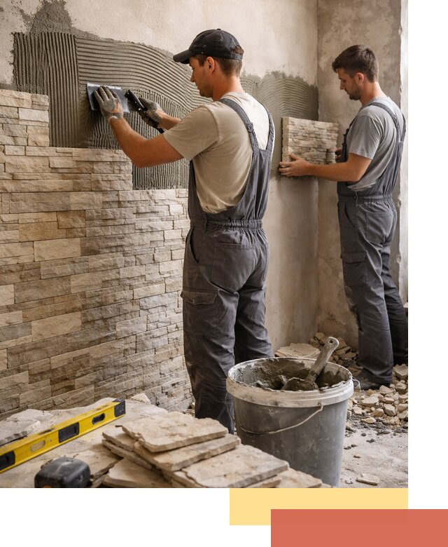 Монтаж искусственного камня в Новоалтайске — облицовка стен и фасадов