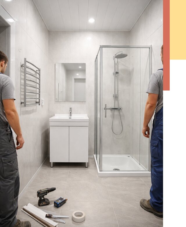 Отделка ванной комнаты панелями ПВХ в Новоалтайске от 4601 руб. за м2 | ОТДЕЛОЧНИК-Нвл