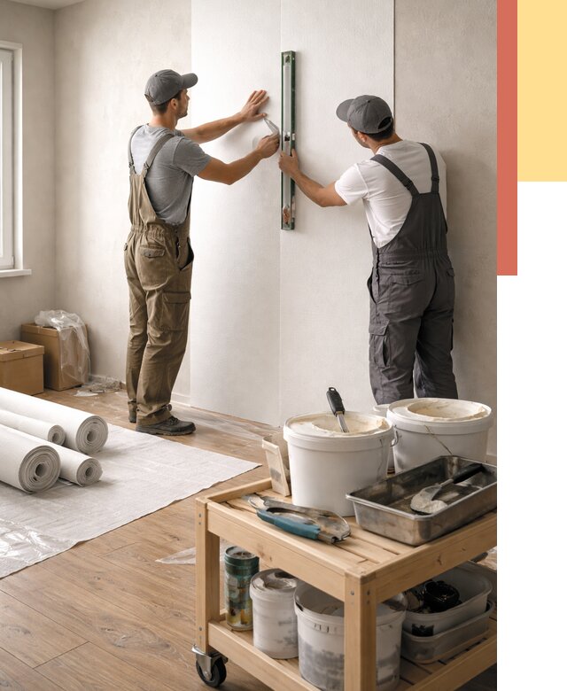 Поклейка стеклообоев в Новоалтайске от 6646 руб. за м2 — быстро и недорого | ОТДЕЛОЧНИК-Нвл