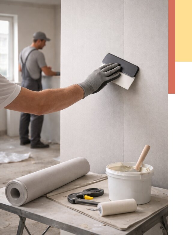 Поклейка обоев под покраску в Новоалтайске от 3578 руб. за м2 | ОТДЕЛОЧНИК-Нвл