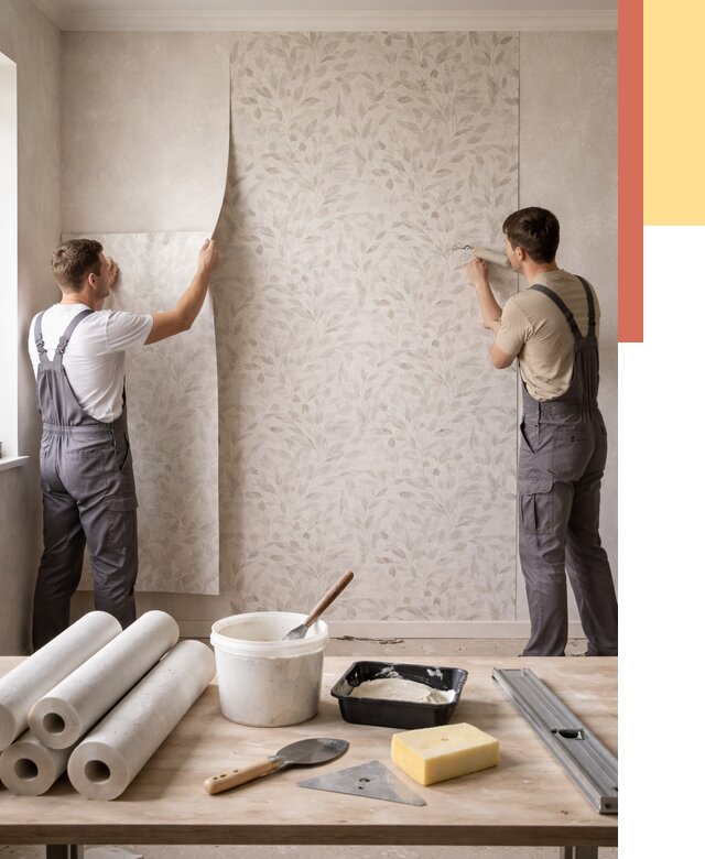 Поклейка обоев с подбором рисунка в Новоалтайске от 3578 руб. | ОТДЕЛОЧНИК-Нвл - быстро и недорого