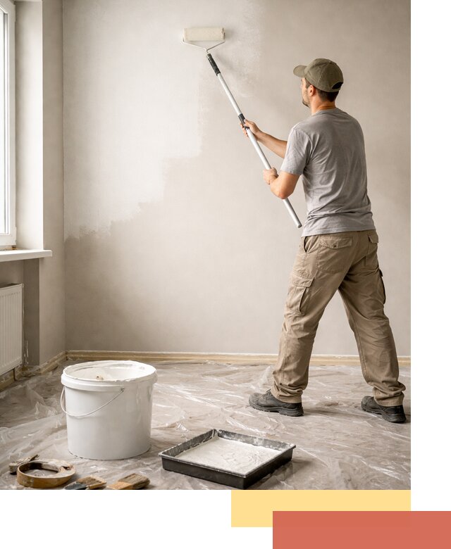 Покраска стен латексной краской в Новоалтайске качественно и быстро