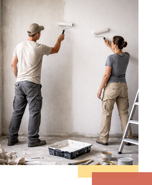 Окраска стен по стеклохолсту в Новоалтайске качественно и долговечно