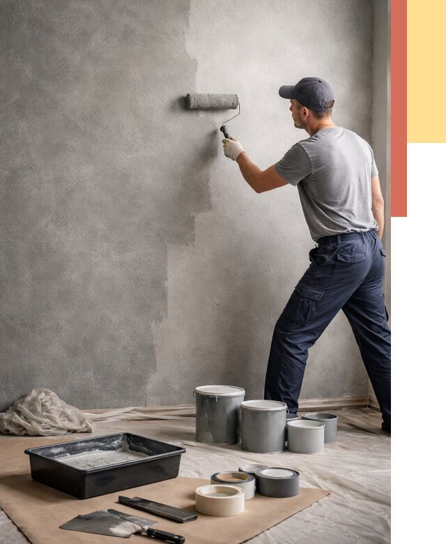 Покраска стен под бетон в Новоалтайске от 665 руб. за м2 — быстро и недорого | ОТДЕЛОЧНИК-Нвл