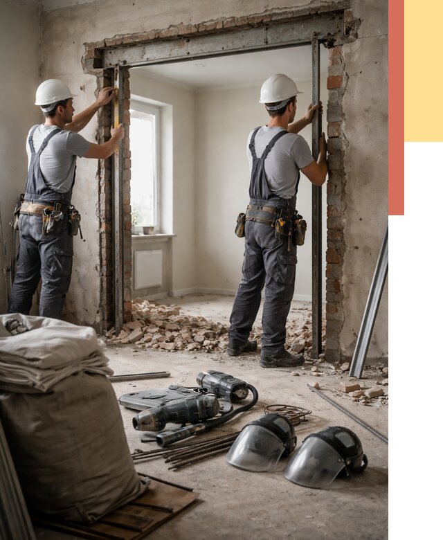 Расширение дверного проема в Новоалтайске от 12780 руб. под ключ | ОТДЕЛОЧНИК-Нвл