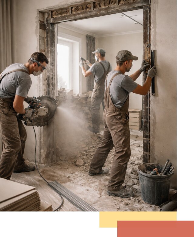 Расширение дверного проема под установку новой двери в Новоалтайске