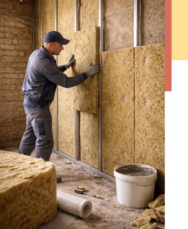 Утепление стен минватой в Новоалтайске от 1380 руб./м2 — недорого и быстро | ОТДЕЛОЧНИК-Нвл