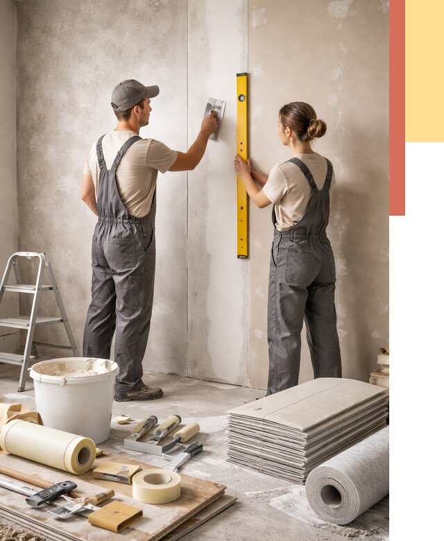 Отделка стен в Новоалтайске от 1534 руб/м² — недорого, быстро, под ключ | ОТДЕЛОЧНИК-Нвл