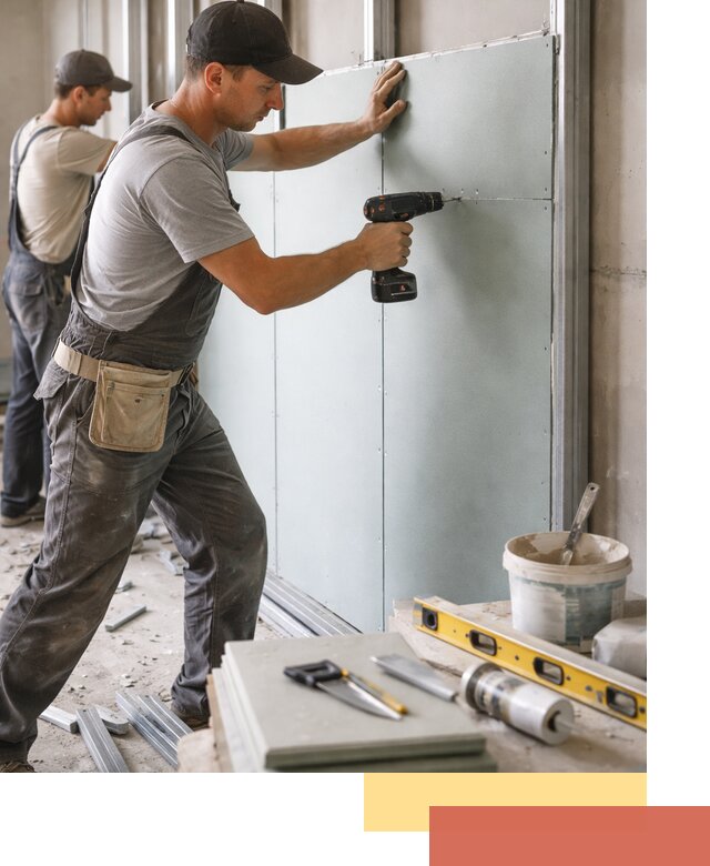 Кладка влагостойких перегородок ПГП в Новоалтайске