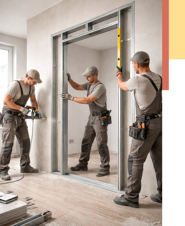 Устройство дверного проема в перегородке в Новоалтайске от 4601 руб. под ключ | ОТДЕЛОЧНИК-Нвл