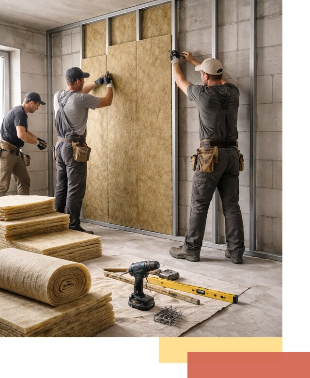 Шумоизоляция перегородок из блоков в Новоалтайске — монтаж и защита шумоизоляцией