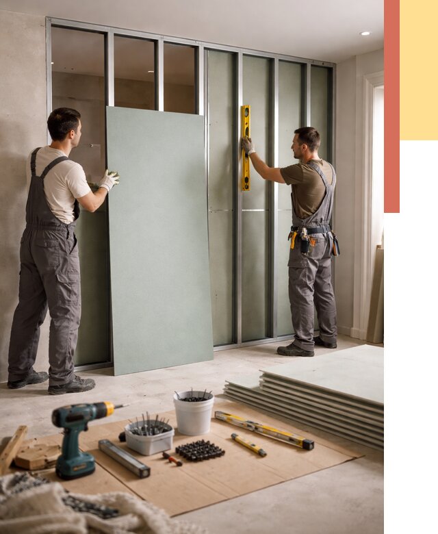 Перегородка из влагостойкого гипсокартона в Новоалтайске от 4908 руб. — монтаж под ключ | ОТДЕЛОЧНИК-Нвл