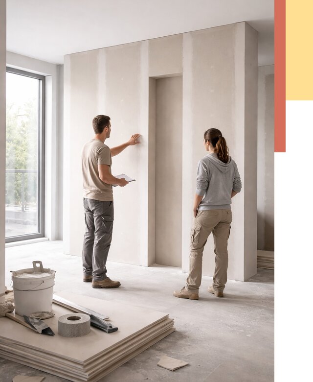 Зонирующая перегородка из гипсокартона в Новоалтайске от 2863 руб. под ключ | ОТДЕЛОЧНИК-Нвл