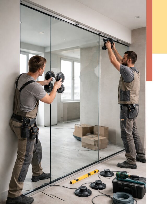 Монтаж стеклянных перегородок в Новоалтайске от 6646 руб. | ОТДЕЛОЧНИК-Нвл