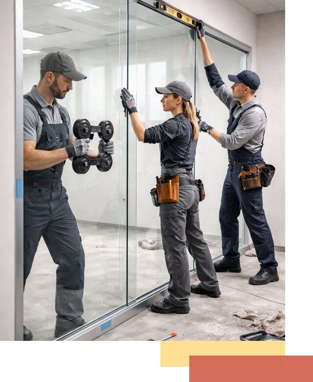 Профессиональный монтаж стеклянных перегородок в Новоалтайске