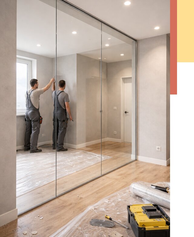 Безрамные стеклянные перегородки в Новоалтайске — монтаж от 9713 руб. | ОТДЕЛОЧНИК-Нвл