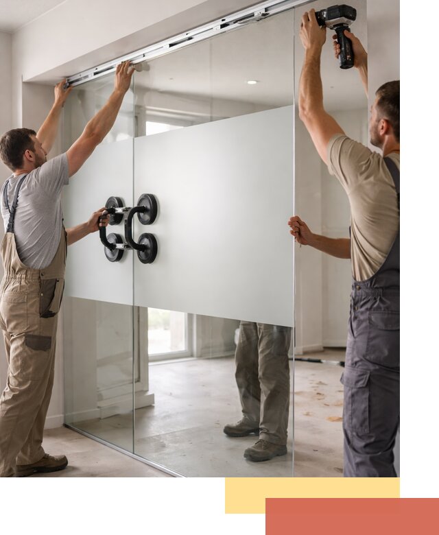 Матовые стеклянные перегородки под ключ в Новоалтайске