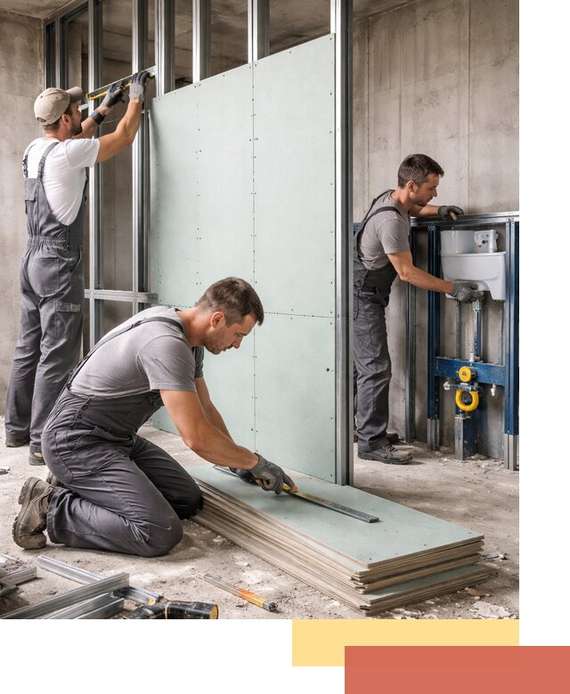 Монтаж и ремонт сантехнических перегородок в Новоалтайске