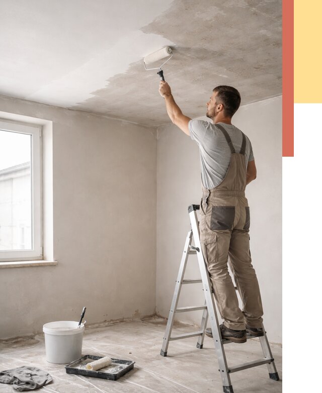 Грунтовка потолка в Новоалтайске от 2556 руб. — быстро и недорого | ОТДЕЛОЧНИК-Нвл