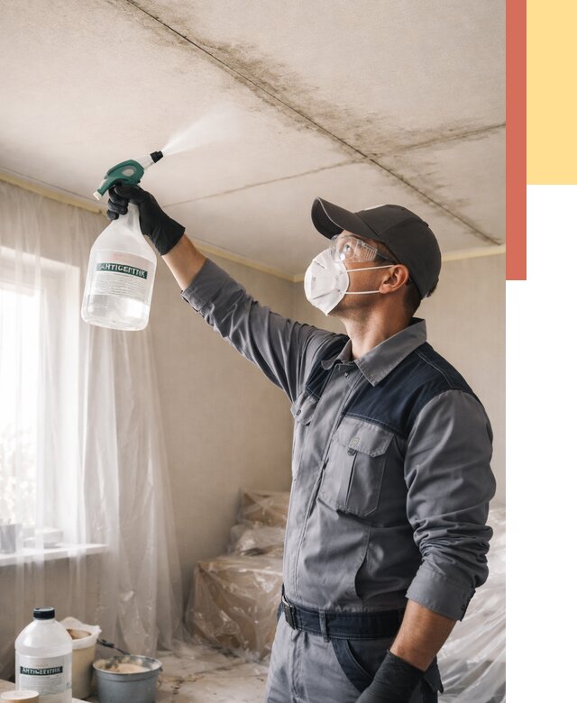 Антисептическая обработка потолка в Новоалтайске от 2556 руб. | ОТДЕЛОЧНИК-Нвл