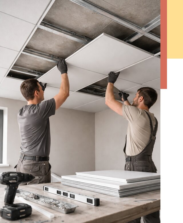 Монтаж кассетного потолка в Новоалтайске от 4601 руб/м2 — установка и сборка | ОТДЕЛОЧНИК-Нвл