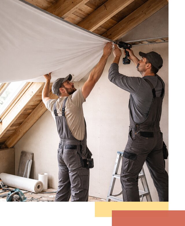 Монтаж натяжного потолка в мансарде в Новоалтайске