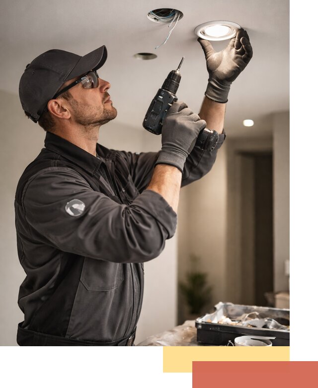 Установка точечных светильников в натяжной потолок в Новоалтайске