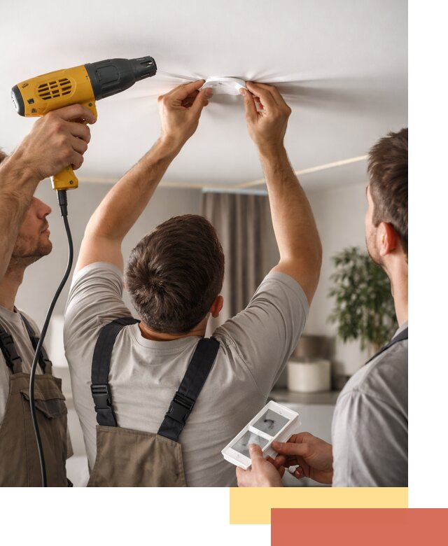 Ремонт прокола полотна натяжного потолка в Новоалтайске