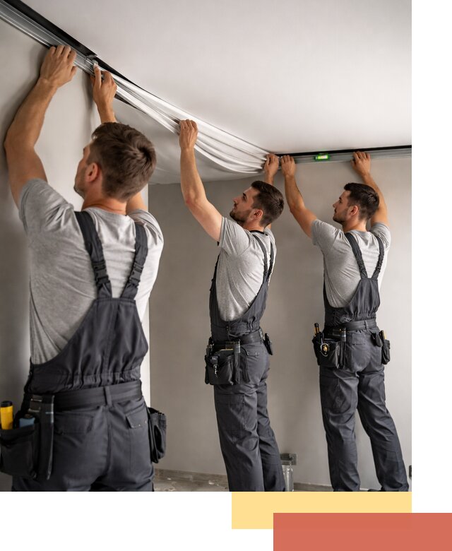 Теневые натяжные потолки в Новоалтайске: монтаж и отделка быстро и качественно