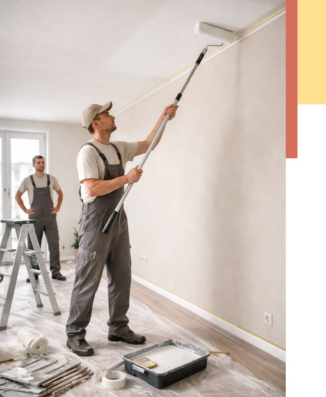 Покраска потолка из гипсокартона в Новоалтайске от 4601 руб./м2 — услуги под ключ | ОТДЕЛОЧНИК-Нвл