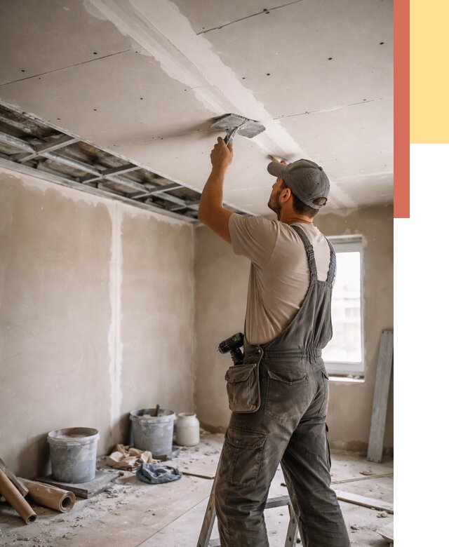 Ремонт потолка из гипсокартона в Новоалтайске от 665 руб./м² — быстро и недорого | ОТДЕЛОЧНИК-Нвл