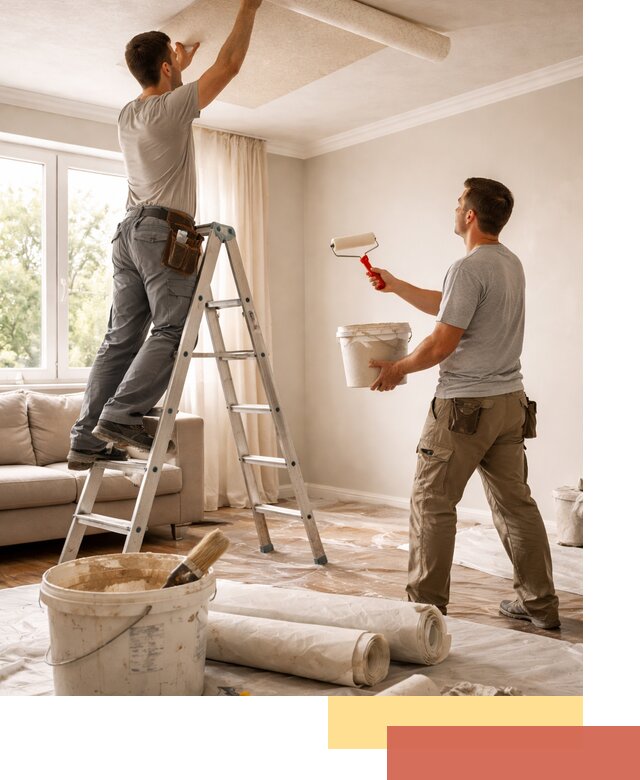 Поклейка обоев на потолок в Новоалтайске — качественно и быстро