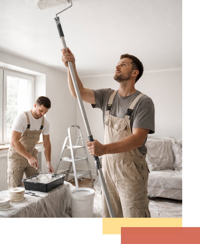 Покраска потолка водоэмульсионной краской в Новоалтайске