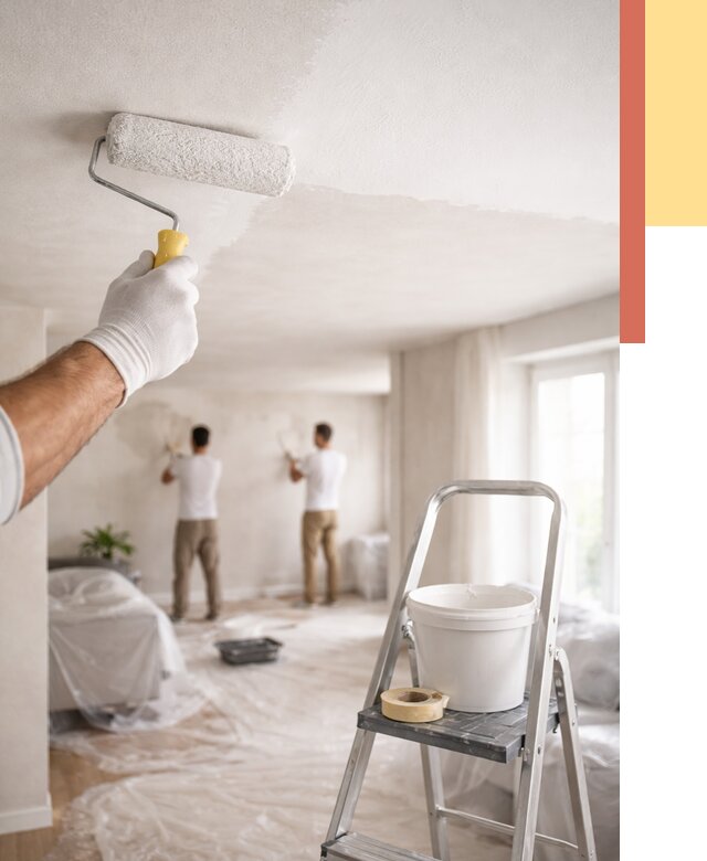 Покраска потолка акриловой краской в Новоалтайске от 2556 руб. | ОТДЕЛОЧНИК-Нвл