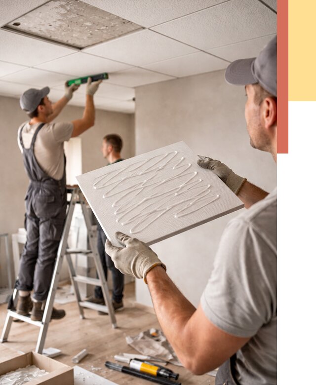 Монтаж потолочной плитки в Новоалтайске от 4601 руб. — быстро и недорого | ОТДЕЛОЧНИК-Нвл