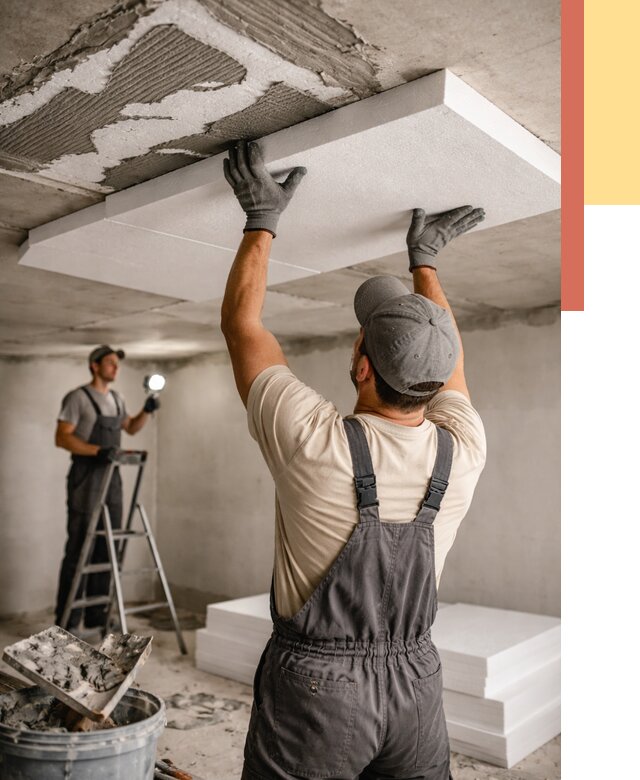 Утепление потолка пенопластом в Новоалтайске от 4601 руб/м2 — недорого и быстро | ОТДЕЛОЧНИК-Нвл