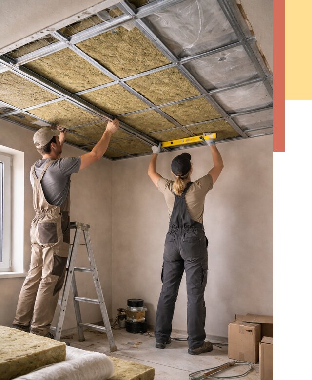 Шумоизоляция потолка в Новоалтайске от 1278 руб. под ключ — услуги ОТДЕЛОЧНИК-Нвл