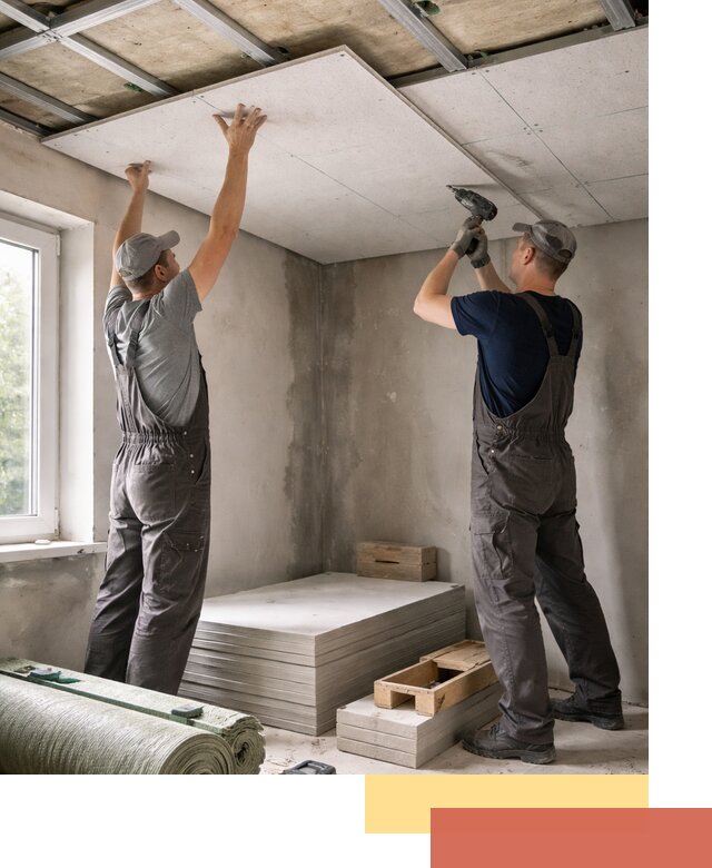 Шумоизоляция потолка панелями ЗИПС в Новоалтайске